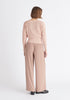 Paisie Button Knitted Wrap Top in Pink Back